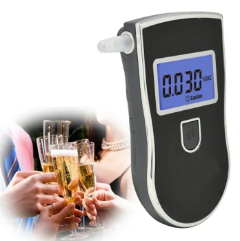Skaitmeninis alkotesteris su LCD ekranu ir 5 antgaliais