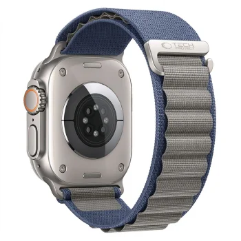 Tech-Protect Nylon Pro strap for Apple Watch 44/45/46/49 mm, navy and grey