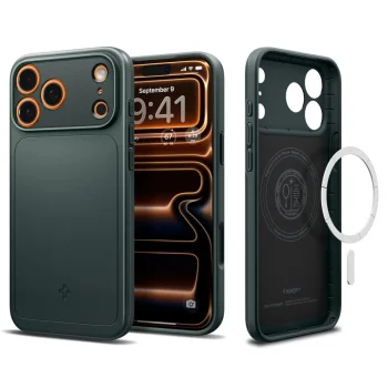 Spigen Thin Fit MagSafe dėklas iPhone 17 Pro Max, žalias