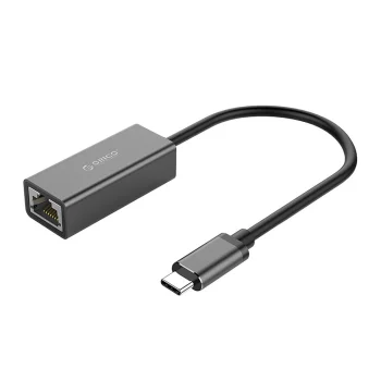 Tinklo adapteris Orico XC-R45-V1 USB-C į RJ45 Gigabit Ethernet 1 Gbps, juodas
