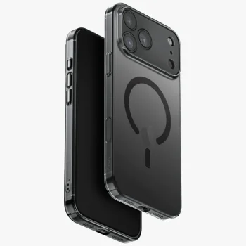 Uniq Airsuit Magclick Charging dėklas, skirtas iPhone 17 Pro Max, juodas