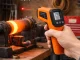 Bekontaktis lazerinis pirometras ir infraraudonųjų spindulių termometras, -50–+550 °C, oranžinis