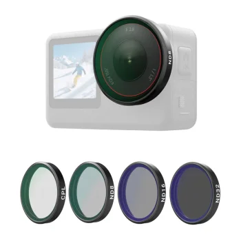 Telesin filtrų rinkinys CPL/ND8/ND16/ND32 kamerai DJI Osmo Action 6