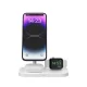 Belaidis įkroviklis Tech-Protect QI15W-A22 MagSafe 3in1, baltas