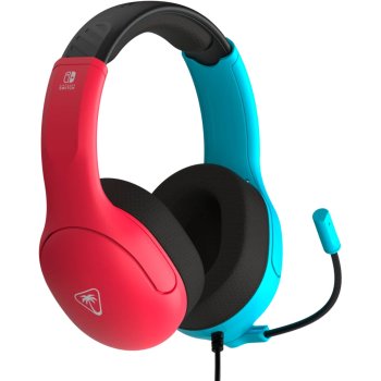 Turtle Beach Airlite Fit laidinės žaidimų ausinės Nintendo Switch, melsvos/raudonos