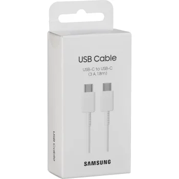Samsung USB-C į USB-C laidas 3A 480Mbps 1.8m (EP-DX310JWEGEU), baltas