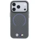 BMW M Carbon Printed Ring MagSafe dėklas telefonui iPhone 18 Pro / 17 Pro, pilkas