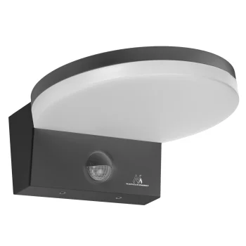 Maclean MCE344 GR LED fasado šviestuvas su judesio jutikliu, 15W, 1560lm, IP65, pilkas