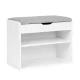 ModernHome CHXG01 batų spintelė su suoliuku, balta/pilka