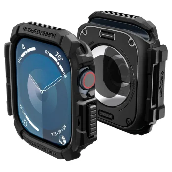 Spigen Rugged Armor dėklas Apple Watch 10 (46mm), juodas
