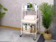 Metal Rolling Cart, 3 Tiers, 78x40x32 cm