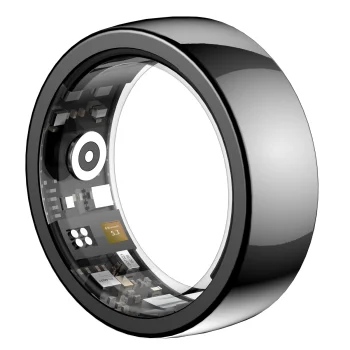 Išmanusis žiedas Riversong Trinity SR01, 7 dydis (17 mm), juodas