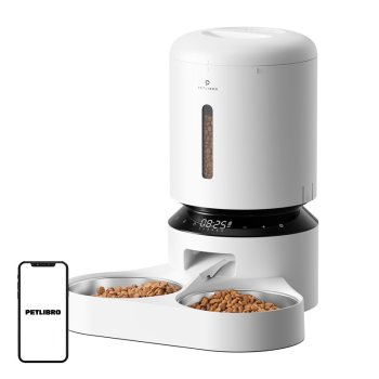 Automatinis augintinių šėrykla Petlibro Granary Double Bowl 5L WiFi, balta