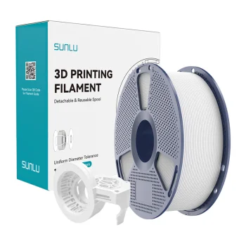 Sunlu PETG High-Speed Matte 3D spausdinimo siūlas, baltas (PETG H-S M W)