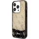 Guess dėklas iPhone 14 Pro telefonui Liquid Glitter 4G, juodas