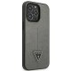 Guess Saffiano Triangle Logo dėklas iPhone 13 Pro / 13, sidabrinis