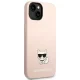 Karl Lagerfeld Silicone Choupette Body dėklas, skirtas iPhone 14 Plus, rožinis