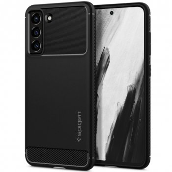 Spigen Rugged Armor dėklas skirtas Samsung Galaxy S21 FE, Matte Black