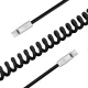 Newell USB-C į USB-C laidas 100 W, 1.5 m, spiralinis, silikoninis, juodas