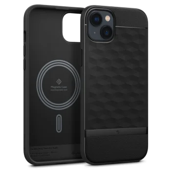 Caseology Parallax Mag dėklas iPhone 14 Plus, matinis juodas