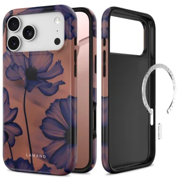 Dėklas Tech-Protect Lamano MagSafe telefonui iPhone 18 Pro Max / 17 Pro Max, tamsiai mėlynas / rudas