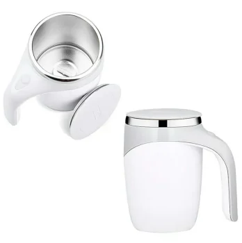 Self-Stirring Mug, 380 ml, White
