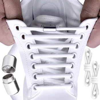 Malatec Elastic Shoelaces without Binding, White