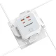 Wozinsky WKZ-4B šakotuvas kubas 4x AC 2x USB-A 2x USB-C PD 20W 4000W, baltas