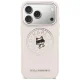 Karl Lagerfeld Point & Choupette Sketch MagSafe dėklas skirtas iPhone 17 Pro Max, Rausvas