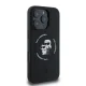 Karl Lagerfeld Silicone Karl&Choupette Heads Ring MagSafe dėklas iPhone 16 Pro Max, juodas