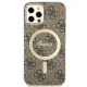 Dėklo ir įkroviklio rinkinys Guess GUBPP12MH4EACSW, skirtas iPhone 12 / 12 Pro, rudas