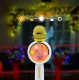 Wireless Karaoke Microphone with Speaker and Bluetooth, White/Gold