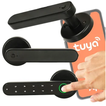 Elektroninė durų rankena-spyna su kodu, piršto atspaudu ir Bluetooth