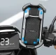 Rockbros dviračio ir motociklo telefono laikiklis ant vairo, juodas
