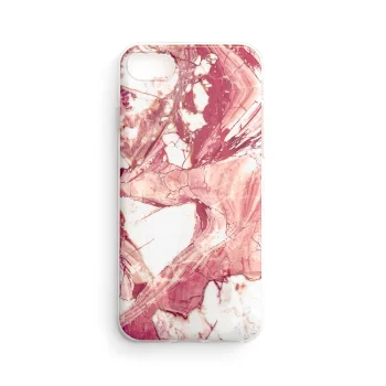 Telefono dėklas Wozinsky Marble, skirtas Samsung Galaxy A02s EU, TPU, rožinis