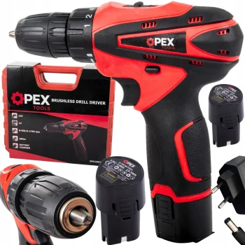OPEX TOOLS OPX28032 akumuliatorinis bešepetėlinis gręžtuvas, 2x12V