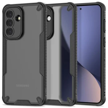 Tech-Protect Rugged Shield dėklas Samsung Galaxy A37 5G, pusiau permatomas juodas