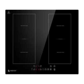 Įmontuojama indukcinė kaitlentė AMZCHEF CE-FS-I72S-FFDD06, 7200 W, 4 zonos, juoda