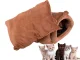 Plush pet bed cocoon for dogs and cats, brown
