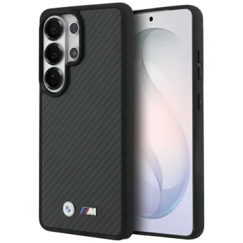 BMW M Kevlar Logo MagSafe dėklas telefonui Samsung Galaxy S26 Ultra, juodas