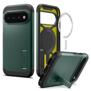 Dėklas Spigen Tough Armor Mag, Google Pixel 11 Pro, Dark Green