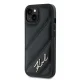 Karl Lagerfeld dėklas iPhone 15 / 14 / 13 Diagonal Quilted Script, juodas