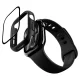 Apsauginis dėklas Spigen Thin Fit 360 Apple Watch 46mm su 9H stiklu, juodas