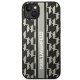 Karl Lagerfeld Monogram Stripe dėklas, skirtas iPhone 14 Plus, pilkas