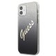 Guess iPhone 12 mini dėklas Glitter Gradient Script, juodas