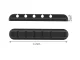 Self-Adhesive Cable and Wire Organizer, 5 Slots, Black