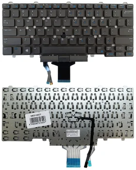 Klaviatūra Dell Latitude E3340 E5450 E7450 su manipuliatoriumi, US, juoda