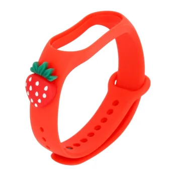 Vaikiškas dirželis Telcon Smart Band M5 / M6 / M7, Red Strawberry