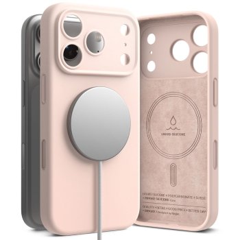 Ringke Silicone Magnetic MagSafe Phone Case Cover iPhone 17 Pro Max - Pink