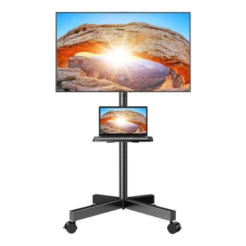 Perlegear PGTVMC06 mobilus televizoriaus stovas 23–60" TV, juodas